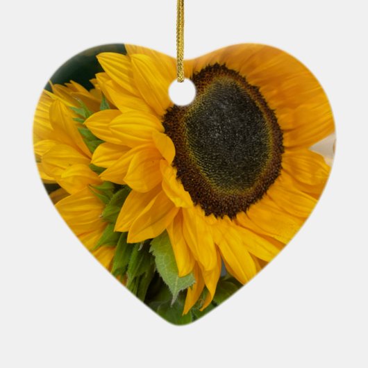 3rd Anniversary Sunflower Keramik Ornament (Hinten)