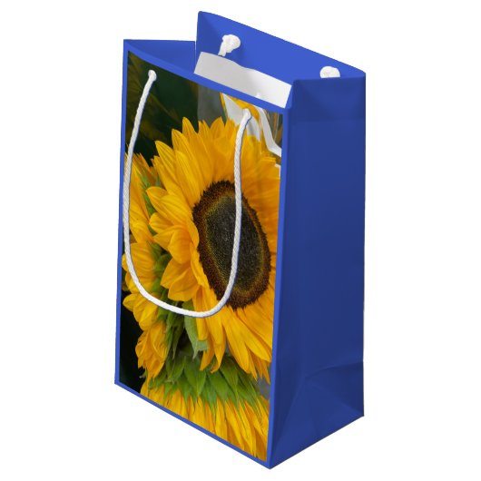 3rd Anniversary Sunflower Kleine Geschenktüte (Rückseite Schrägansicht)