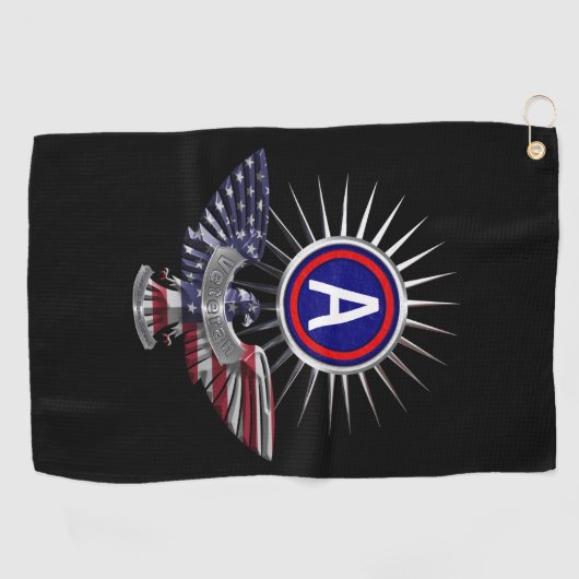 3rd Army Customized Eagle Golfhandtuch (Horizontal)