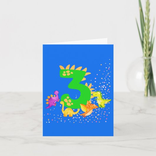 3rd Birthday. Dinosaur Design. My third birthday.  (Vorderseite)