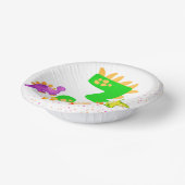 3rd Birthday. Dinosaur Design. My third birthday.  Pappteller (Gewinkelt)