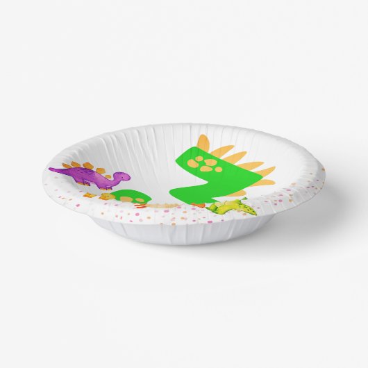 3rd Birthday. Dinosaur Design. My third birthday.  Pappteller (Gewinkelt)