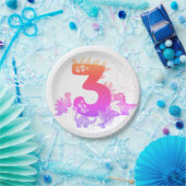 3rd Birthday. Dinosaur Design. My third birthday. Pappteller (Party)