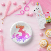 3rd Birthday. Dinosaur Design. My third birthday. Pappteller (Party)