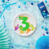3rd Birthday. Dinosaur Design. My third birthday.  Pappteller (Party)