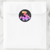 3rd Birthday. Dinosaur Design. My third birthday.  Runder Aufkleber (Tasche)