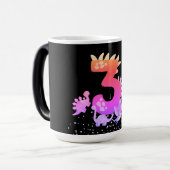 3rd Birthday. Dinosaur Design. My third birthday. Verwandlungstasse (Vorderseite Links)