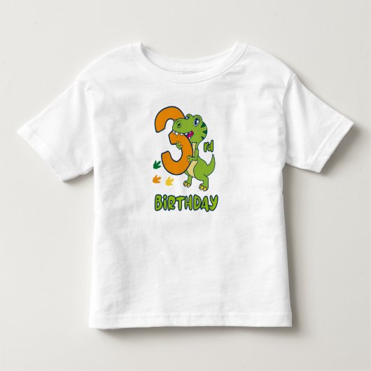 3rd birthday dinosaur  kleinkind t-shirt (Vorderseite)