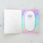 3rd Birthday Ethnic Mermaid Cartoon Adorable Cute  Karte (Innenseite)