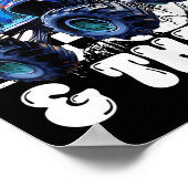 3rd Birthday Monster Truck Young Wild And Three 3 Poster (Ecke)