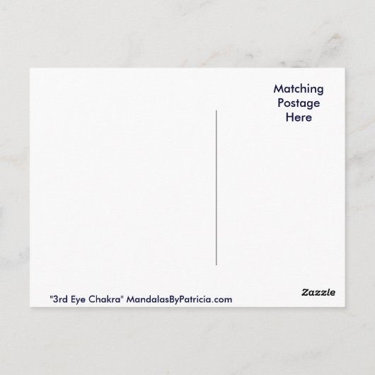 "3rd Eye Chakra" Postkarte (Rückseite)