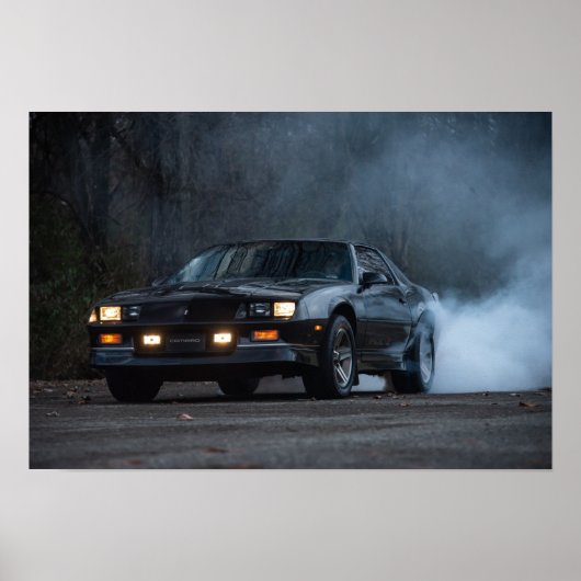 3rd gen Camaro IROC-Z Burnout Poster (Vorne)
