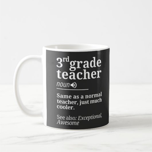 3rd Grad Teacher Funny Third Grade Teachers Ohrfei Kaffeetasse (Links)