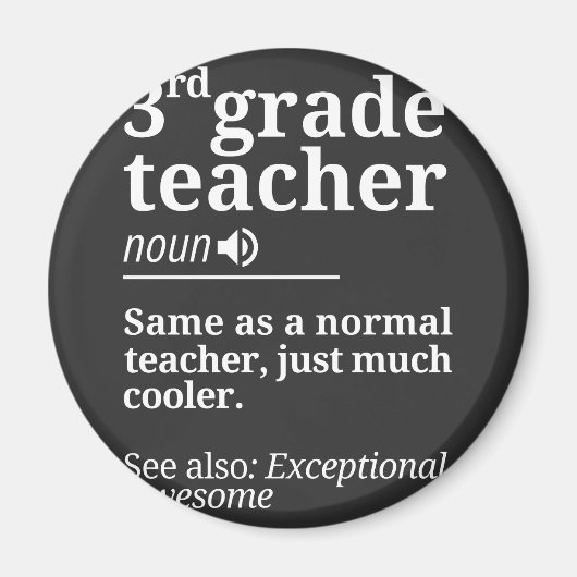 3rd Grad Teacher Funny Third Grade Teachers Ohrfei Magnet (Vorne)