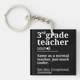3rd Grad Teacher Funny Third Grade Teachers Ohrfei Schlüsselanhänger
