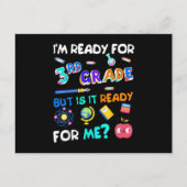 3rd Grade Back to School Third Grade 1st Day of Ankündigungspostkarte (Vorderseite)