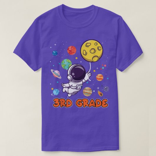 3rd Grade Birthday Boy Tee Astronaut Third Grade B (Design vorne)
