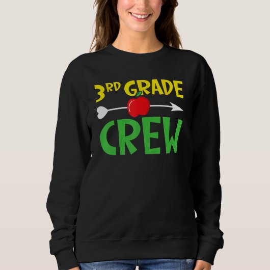 3rd Grade Crew Student Back To School Students Gra Sweatshirt (Vorderseite)