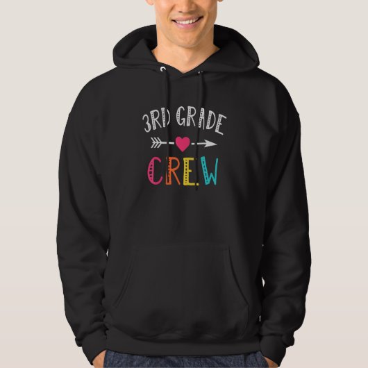 3rd Grade Crew Third Grade Back To School Teachers Hoodie (Vorderseite)