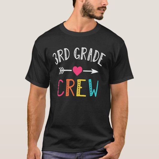 3rd Grade Crew Third Grade Back To School Teachers T-Shirt (Vorderseite)