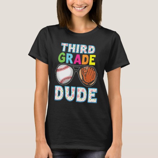 3rd Grade Dude Back To School Third Student Kid Ba T-Shirt (Vorderseite)