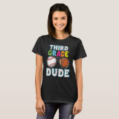 3rd Grade Dude Back To School Third Student Kid Ba T-Shirt (Vorne ganz)