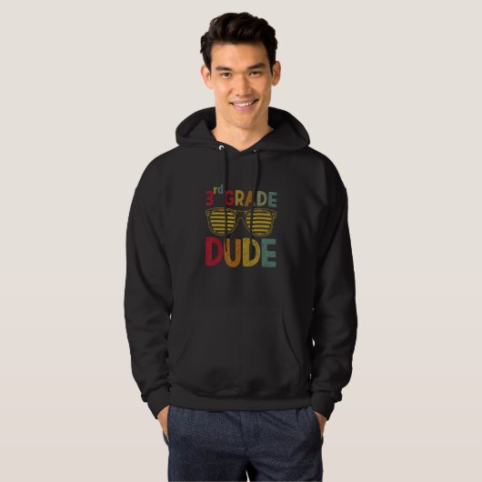 3rd Grade Dude Third Grade Teachers Students Back Hoodie (Vorne ganz)