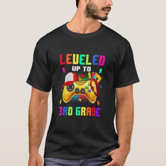 3Rd Grade Gamer First Day Of Third Grade Boys Back T-Shirt (Vorderseite)