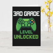 3rd Grade Level Unlocked Gamer Ck To School Boys G Karte (Gelbe Blume)