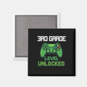 3rd Grade Level Unlocked Gamer Ck To School Boys G Magnet (Vorderseite/Rückseite)