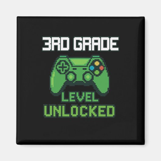 3rd Grade Level Unlocked Gamer Ck To School Boys G Magnet (Vorne)