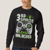 3rd Grade Level Unlocked Video Game Back To School Sweatshirt (Vorderseite)