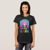 3rd Grade No Prob Llama Rainbow Back To School Tea T-Shirt (Vorne ganz)