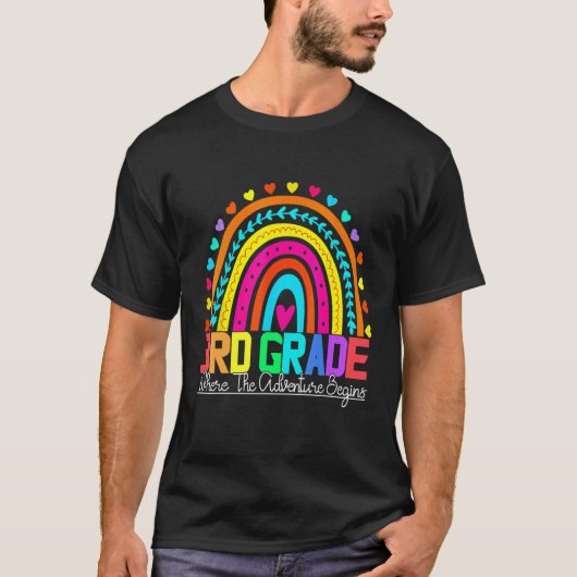3rd grade rainbow leopard teacher team third grade T-Shirt (Vorderseite)