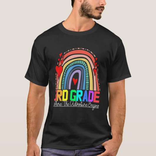3rd grade rainbow leopard teacher team third grade T-Shirt (Vorderseite)