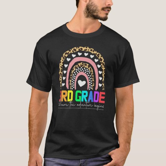 3rd grade rainbow leopard teacher team third grade T-Shirt (Vorderseite)