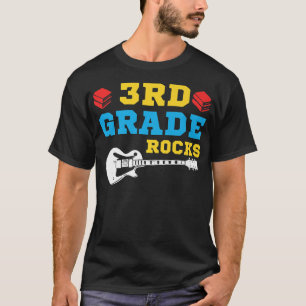 3rd Grade Rocks Guitar Back to School Third Grade T-Shirt