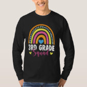 3rd Grade Squad Rainbow First Day Back To School T-Shirt (Vorderseite)