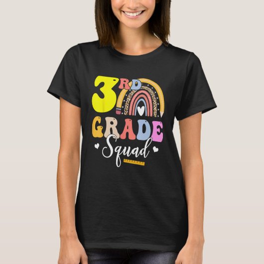 3rd Grade Squad Teachers Kids Third Grade Back to T-Shirt (Vorderseite)