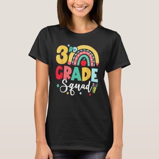 3rd Grade Squad Team Back To School Girls Boys Te T-Shirt (Vorderseite)
