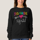 3rd Grade Squad Third Teacher Student Team Back To Sweatshirt (Vorderseite)