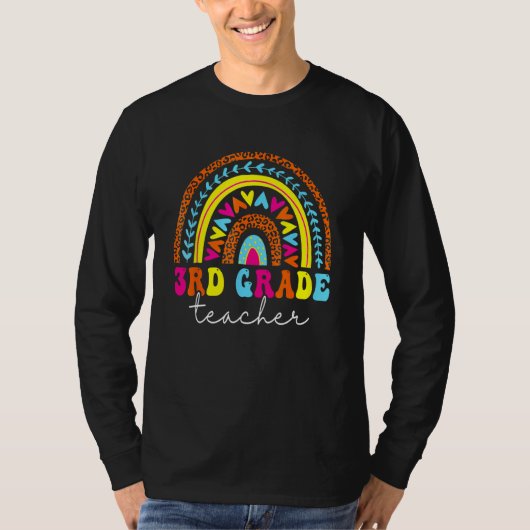 3rd Grade Teacher Back To School Rainbow Teachers T-Shirt (Vorderseite)