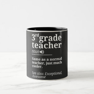 3rd Grade Teacher Funny Third Grade Teachers Gifts Zweifarbige Tasse