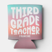 3rd Grade Teacher Pink Aqua Ombre Dosenkühler (Rückseite)