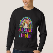 3rd Grade Teacher Rainbow No Prob Llama 100 Days o Sweatshirt (Vorderseite)
