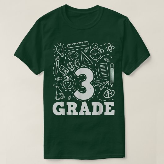 3rd Grade Typography Team 3rd Grade Back To School T-Shirt (Design vorne)