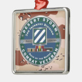 3rd ID Infantry Division Christmas Desert Storm Ornament Aus Metall (Links)