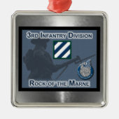 3rd ID Infantry Division Christmas Ornament Aus Metall (Vorne)