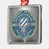 3rd ID Infantry Division Christmas Retired Ornament Aus Metall (Links)