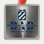 3rd ID Infantry Division DAD Christmas Ornament Aus Metall (Vorne)